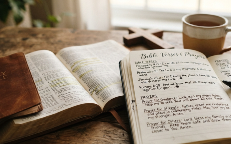 15+ Bible Verses and Prayers for Strength, Peace, and Daily Faith