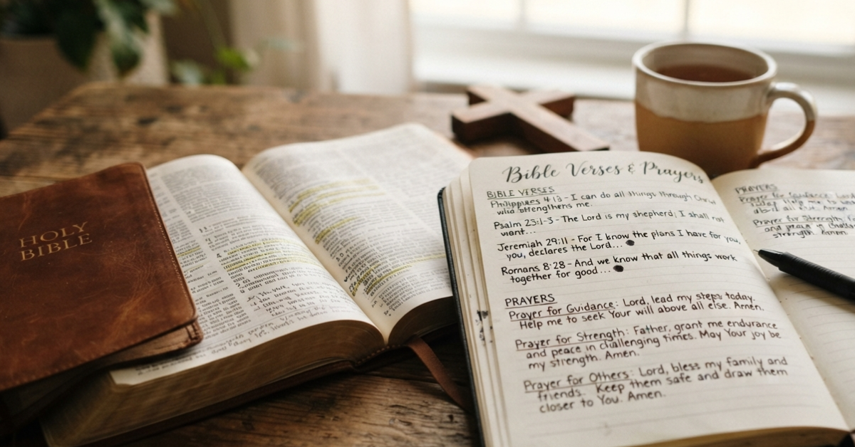 15+ Bible Verses and Prayers for Strength, Peace, and Daily Faith