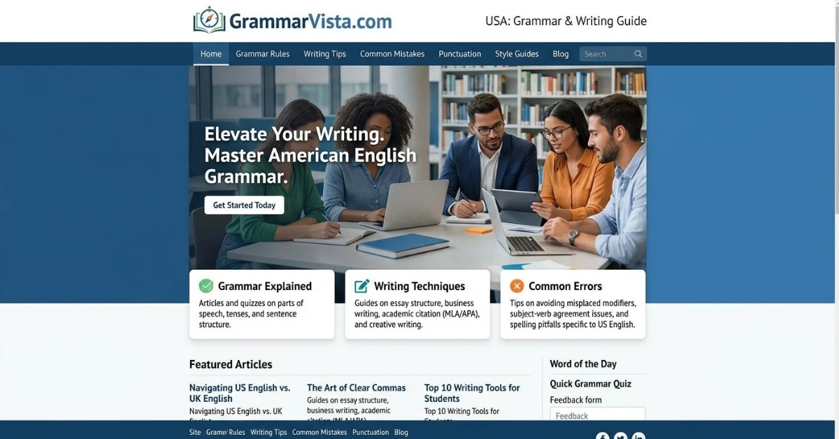 GrammarVista.com USA: Grammar & Writing Guide