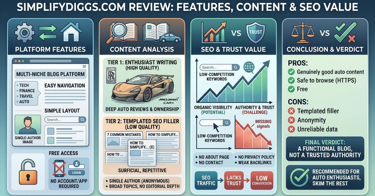 SimplifyDiggs.com Review: Features, Content & SEO Value